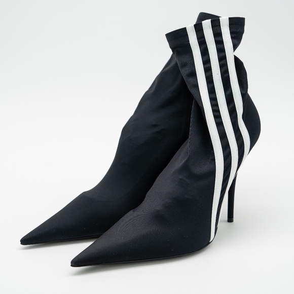 size 39 EU / 9 US Balenciaga adidas Knife Ankle Neoprene Sock Boots Black White - Picture 1 of 10